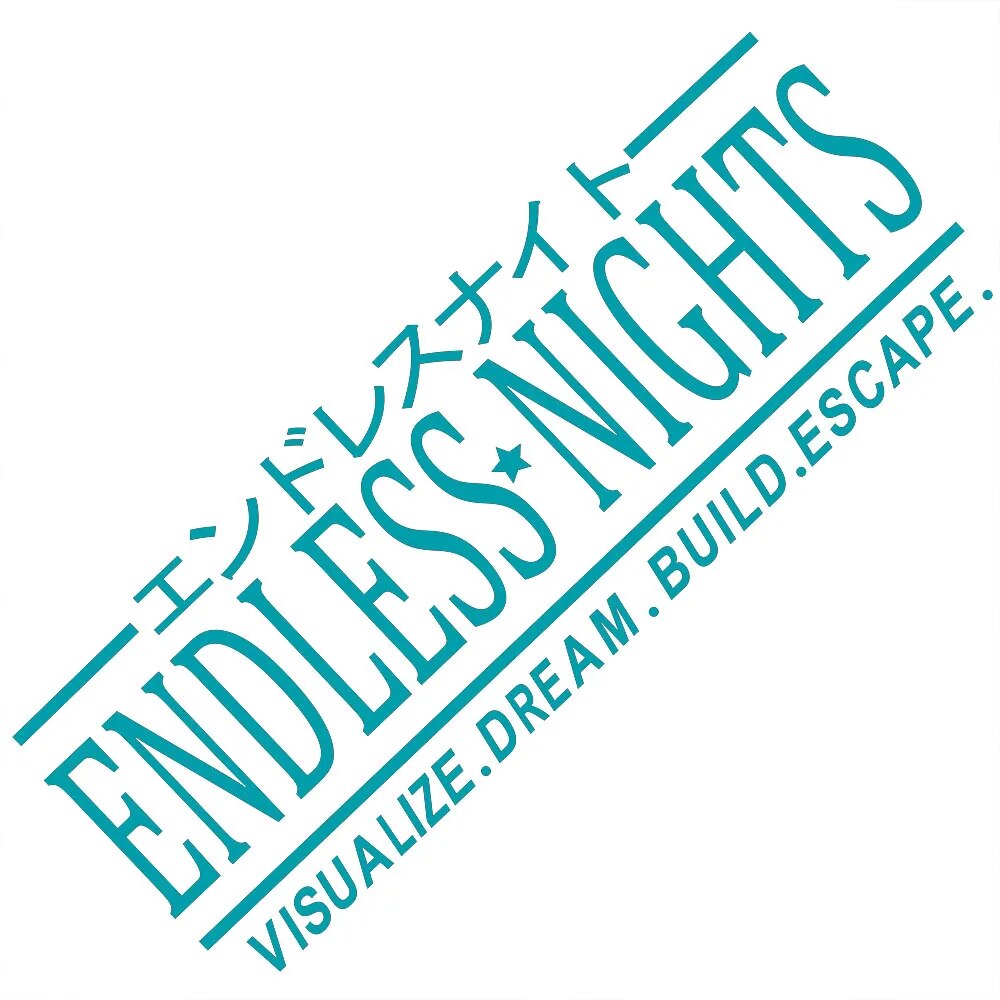 Endless Nights 'Visualize | Dream | Build | Escape' Vinyl Car Sticker