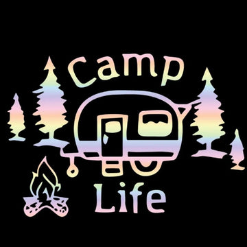 Camp Life ‘Camping | 1.0’ Vinyl Car Sticker