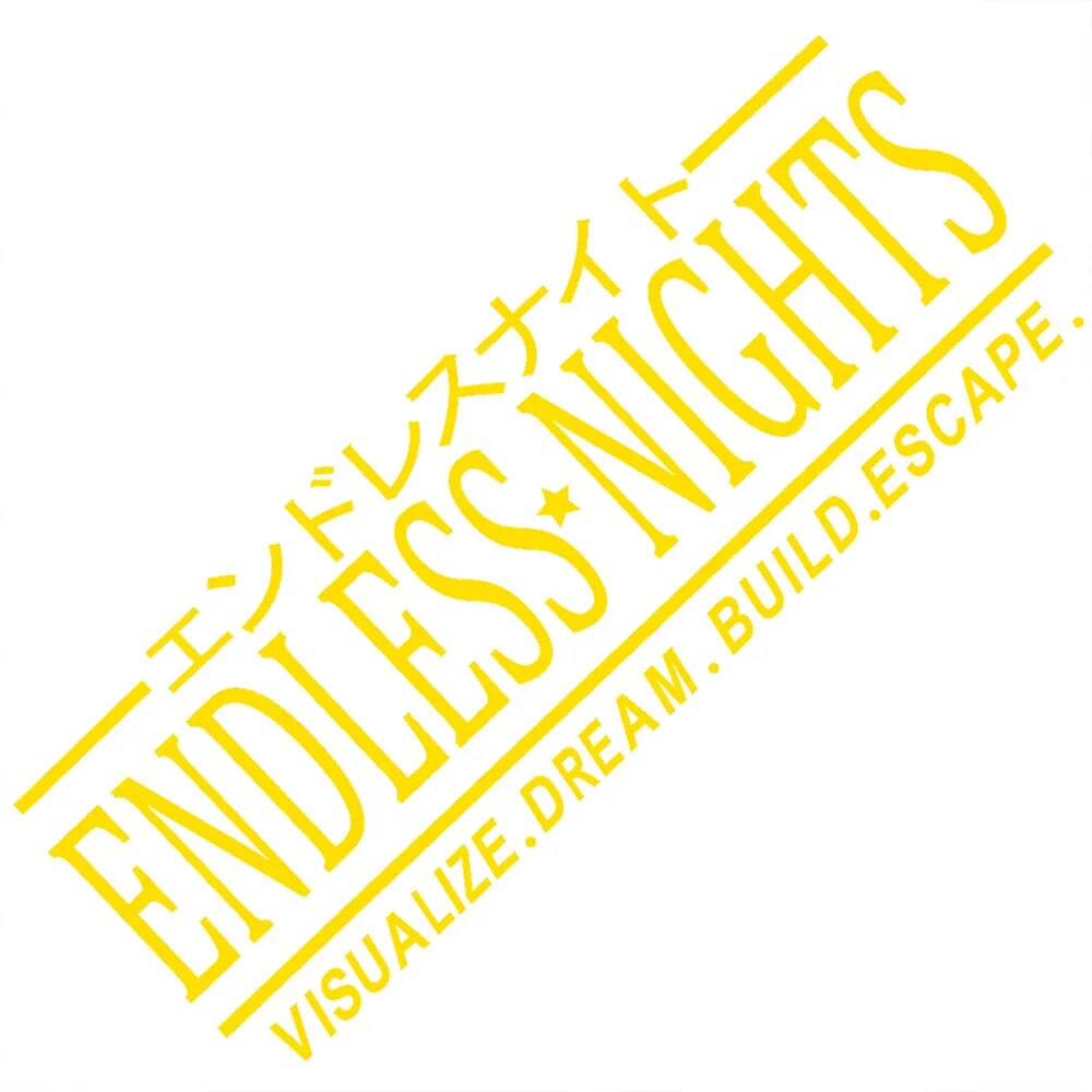 Endless Nights 'Visualize | Dream | Build | Escape' Vinyl Car Sticker