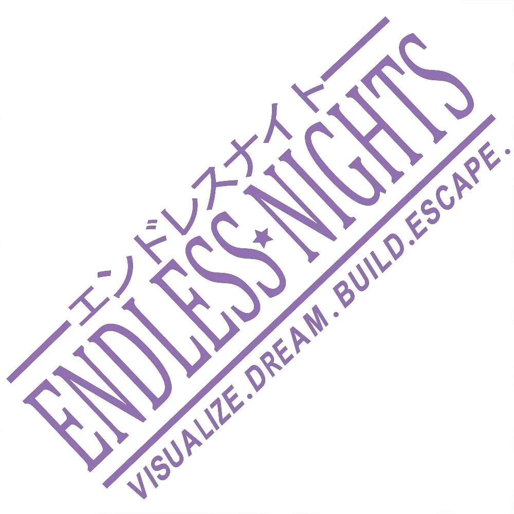 Endless Nights 'Visualize | Dream | Build | Escape' Vinyl Car Sticker