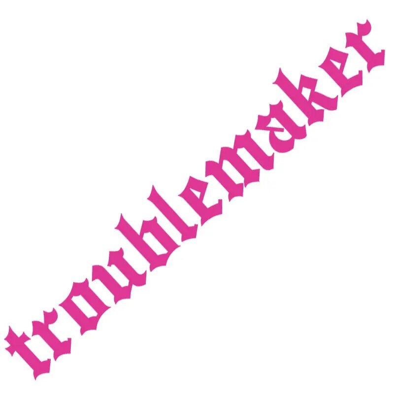 Cool' Troublemaker' Vinyl Car Sticker