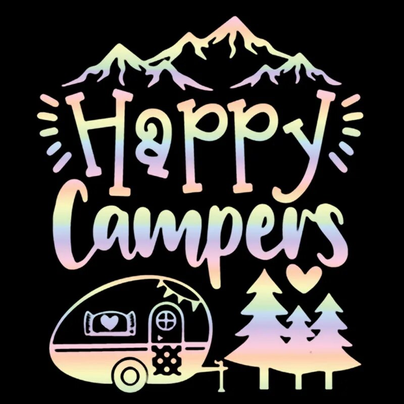 Happy Campers 'Camping | 1.0' Vinyl Car Sticker