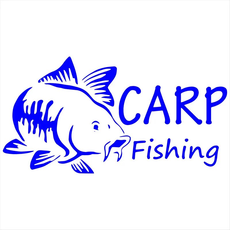Fish 'Carp Fishing' Vinyl Car Sticker