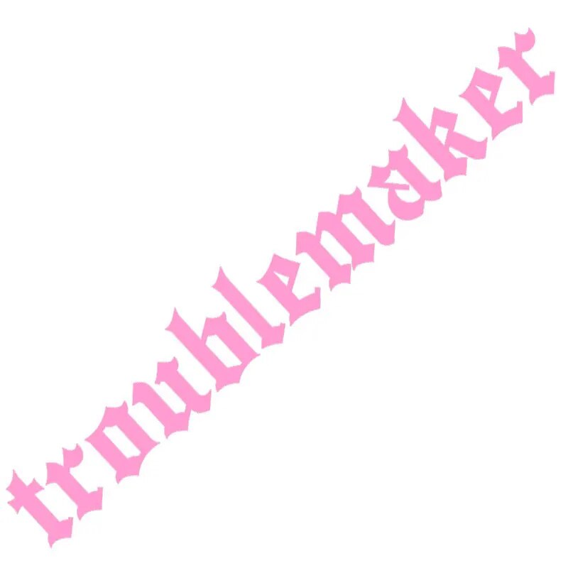 Cool' Troublemaker' Vinyl Car Sticker