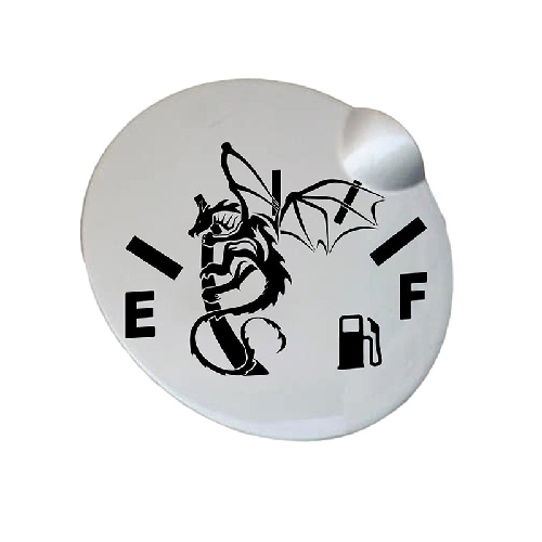 Fuel Tank 'E | F | Dragon Pulling Gas' Vinyl Car Sticker