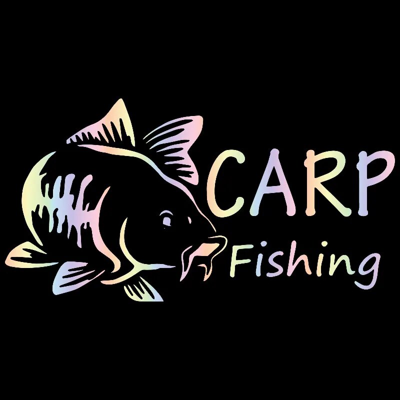 Fish 'Carp Fishing' Vinyl Car Sticker