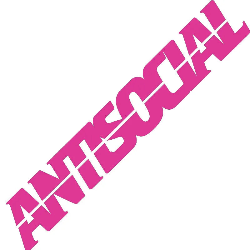 Cool 'Antisocial | Lined Font' Vinyl Car Sticker