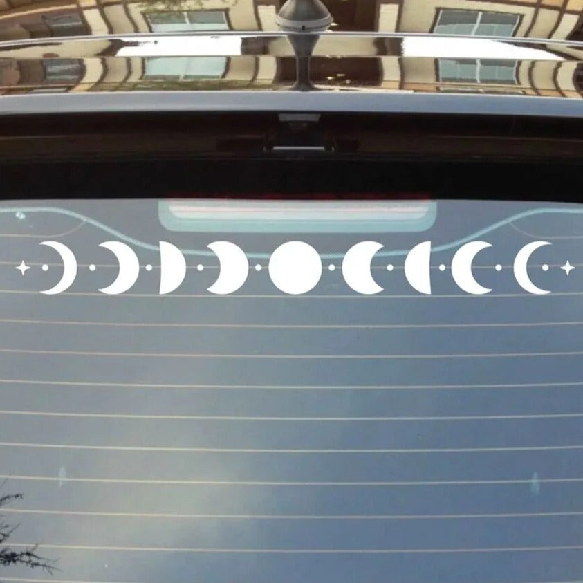 Space 'Moon Phases' Vinyl Car Sticker