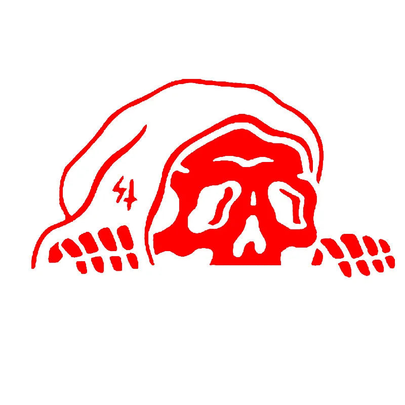 Grim Reaper 'Peeping' Vinyl Car Peeker Sticker