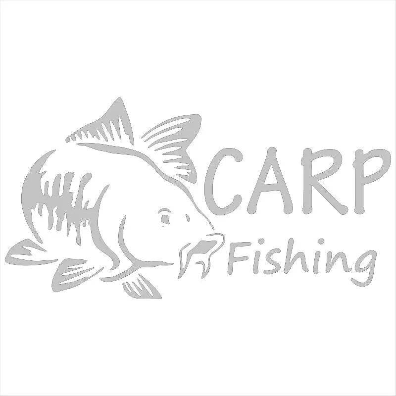 Fish 'Carp Fishing' Vinyl Car Sticker