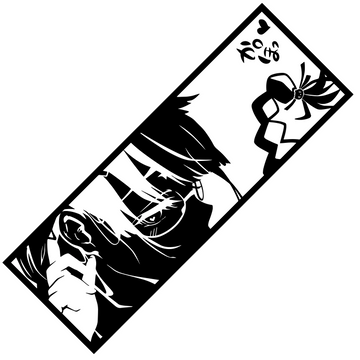 Monogatari Series 'Tsubasa Hanekawa | Side View' Vinyl Car Peeker Sticker