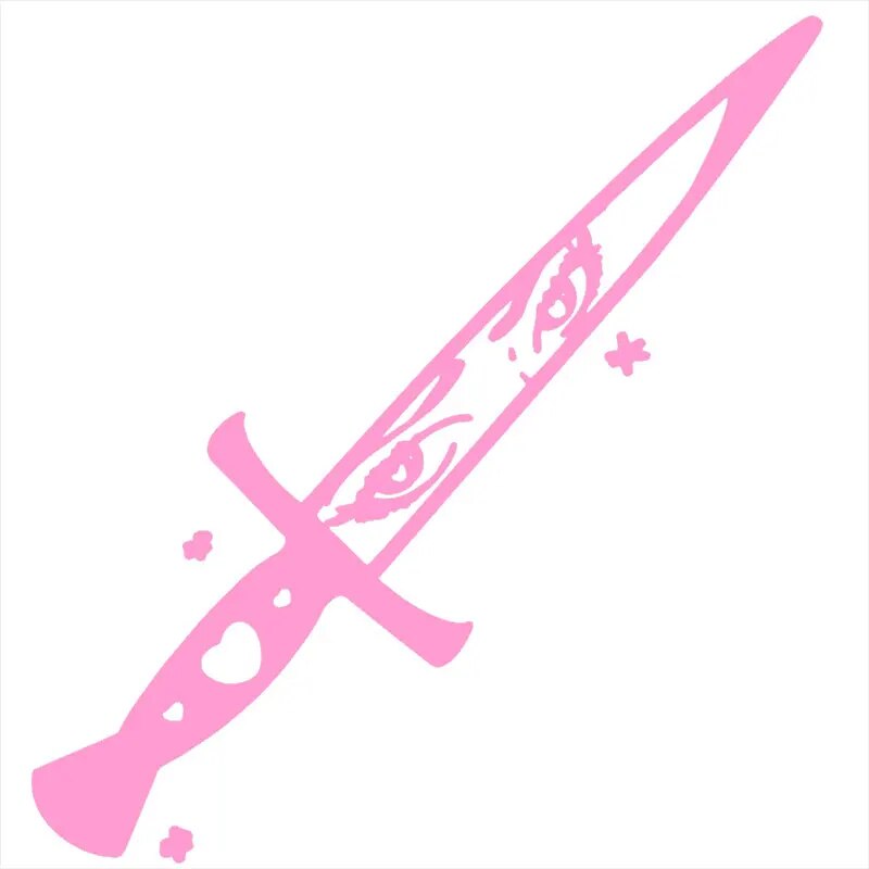 Anime Knife 'Kawaii | Eye' Vinyl Car Sticker