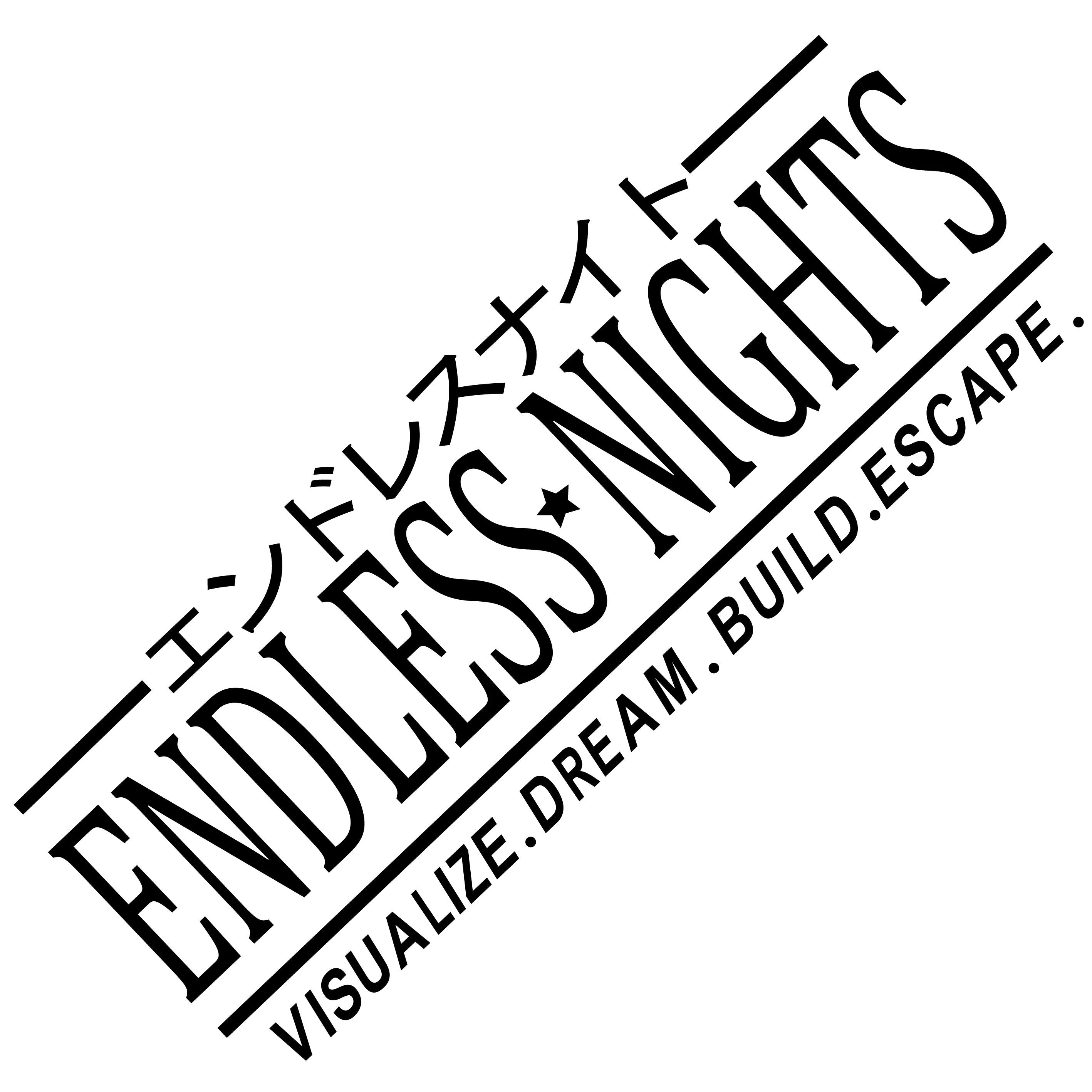 Endless Nights 'Visualize | Dream | Build | Escape' Vinyl Car Sticker