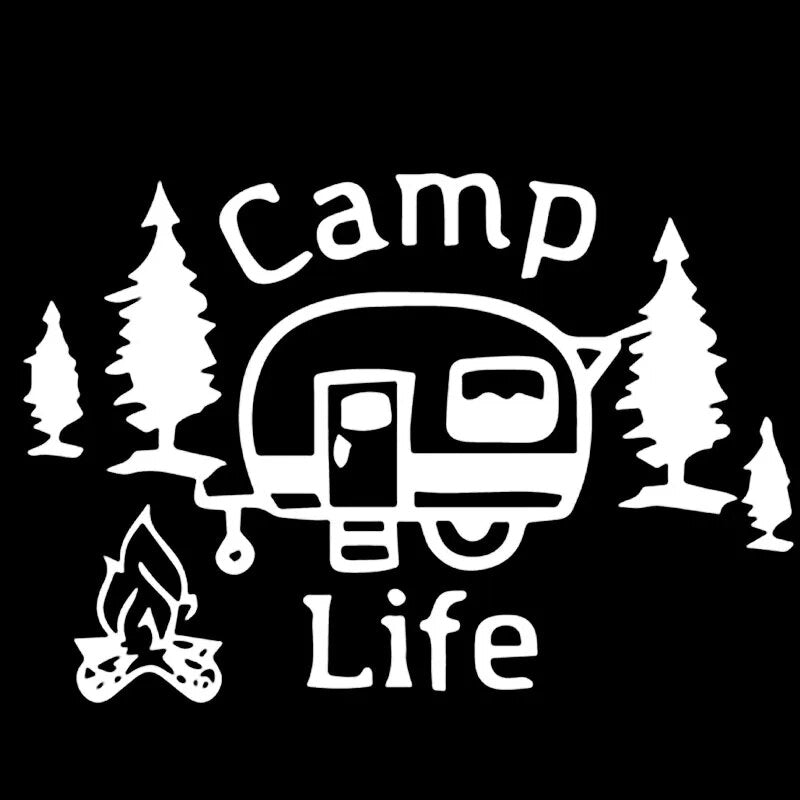 Camp Life ‘Camping | 1.0’ Vinyl Car Sticker