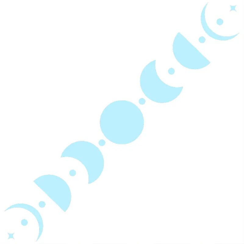 Space 'Moon Phases' Vinyl Car Sticker