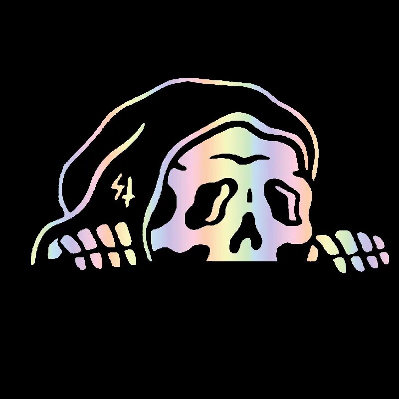 Grim Reaper 'Peeping' Vinyl Car Peeker Sticker