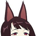 Azur Lane 'Akagi | Fox Ears | Scared' Vinyl Car Peeker Sticker