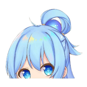 KonoSuba 'Aqua | Peeping' Vinyl Car Peeker Sticker