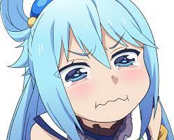 KonoSuba 'Aqua | Crying Face' Vinyl Car Peeker Sticker