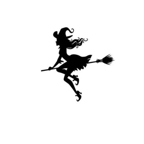 Witch Silhouette 'Poise' Vinyl Car Sticker