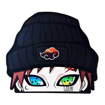 Naruto 'Gaara's Sharingan Eyes | Akatsuki Cloud Beanie' Vinyl Car Peeker Sticker