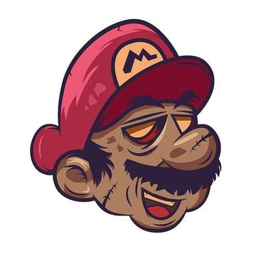 Super Mario Bros. 'Old Mario | Stitched Face' Vinyl Car Sticker