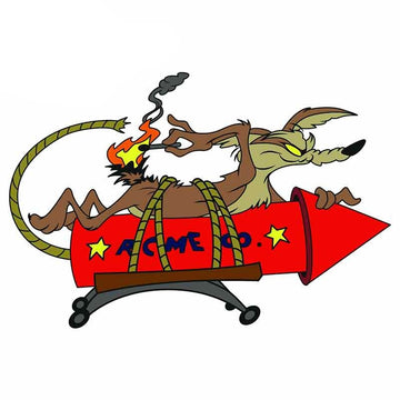 Looney Tunes 'Coyote | Aiming Rocket | Right' Vinyl Car Sticker