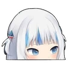 Music 'Gawr Gura | Flushed' Vinyl Car Peeker Sticker