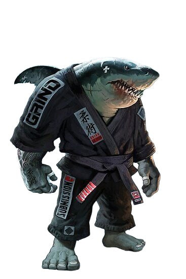 Jiu Jitsu 'Ground Shark | Standing' Vinyl Car Sticker