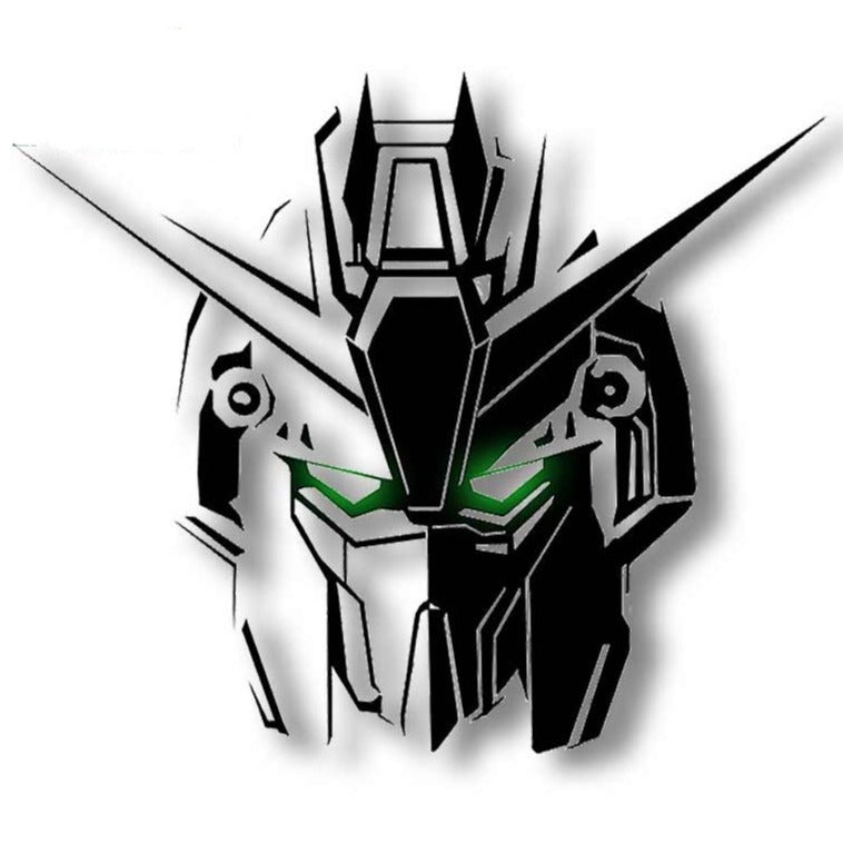 Gundam 'Black and White Face' Vinyl Car Sticker
