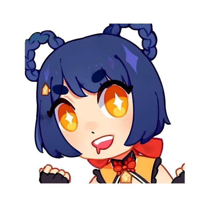 Genshin Impact 'Mao Xiangling | Drooling' Vinyl Car Peeker Sticker