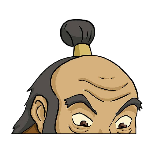 Avatar: The Last Airbender 'Uncle Iroh' Vinyl Car Peeker Sticker