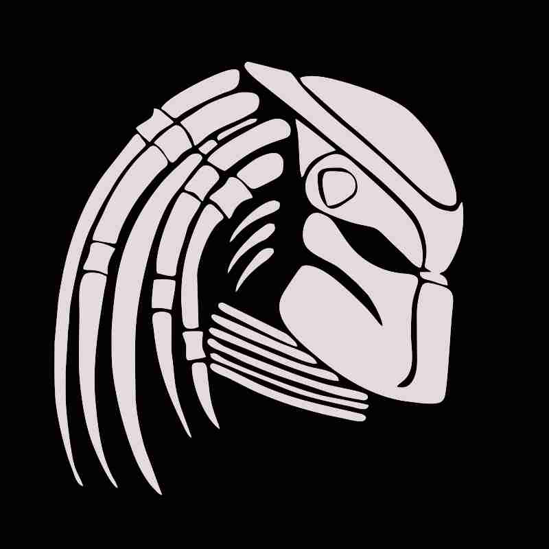 Predator 'Predator Mask | Side View' Vinyl Car Sticker