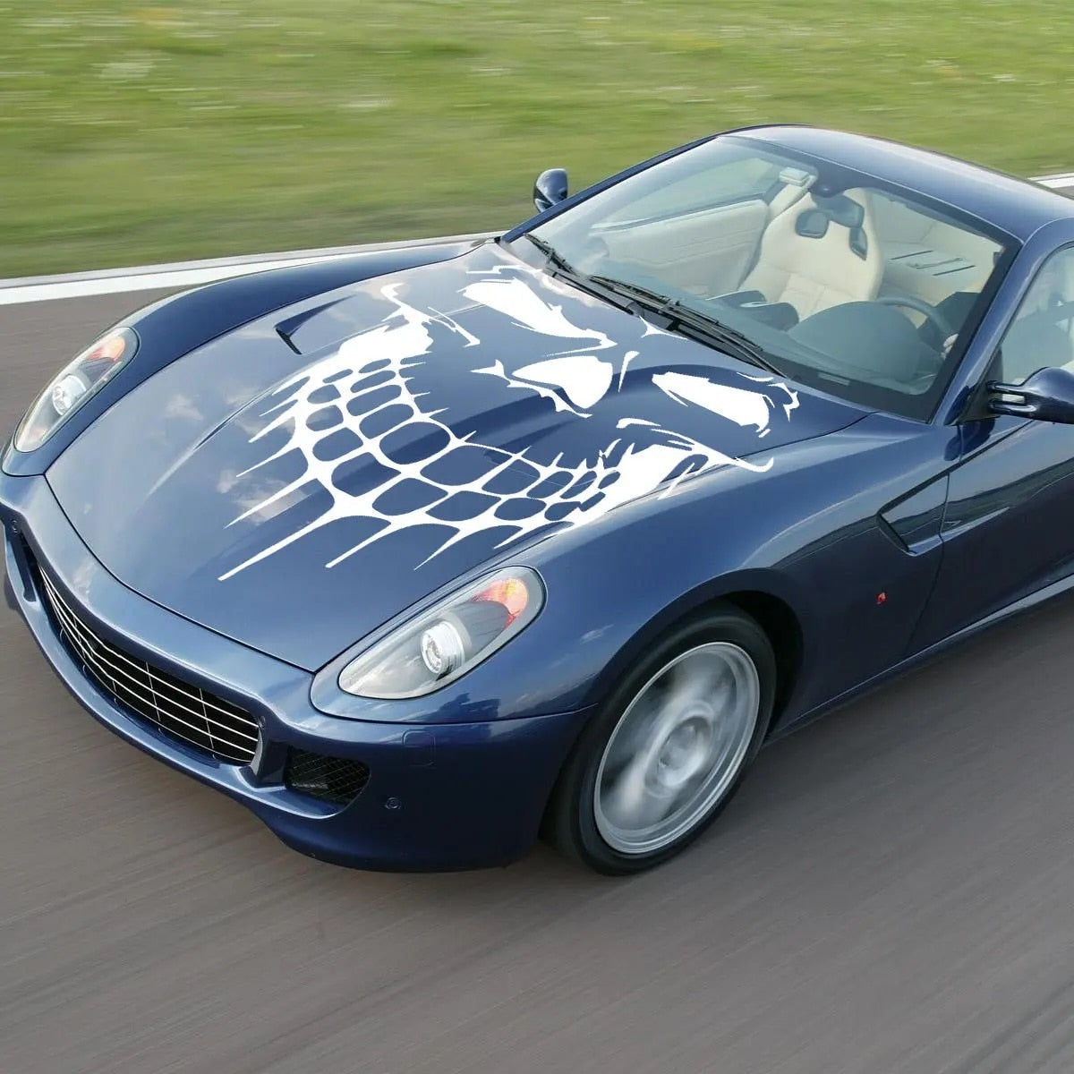 Skull 'Grinning' Vinyl Car Sticker