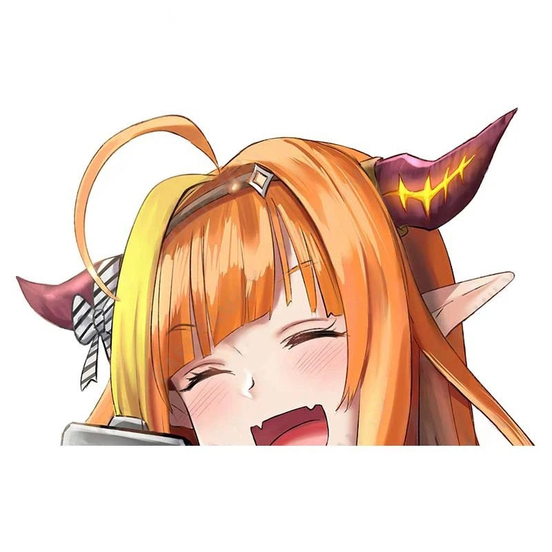 Virtual YouTuber 'Kiryu Coco | Crying' Vinyl Car Peeker Sticker