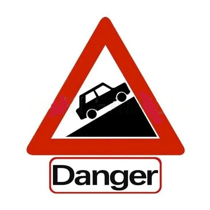 Steep Ascent 'Danger | Car' Vinyl Car Sticker