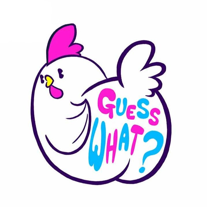 Meme 'Guess What? | Chicken Butt' Vinyl Car Sticker