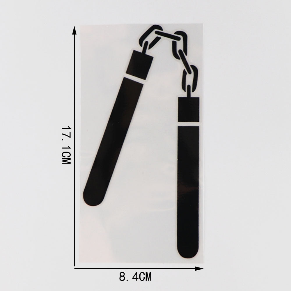 Martial Arts 'Nunchaku Weapon' Vinyl Car Sticker