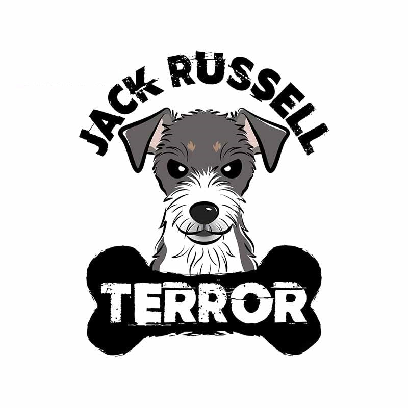 Jack Russell 'Terror | Dog Bone' Vinyl Car Sticker