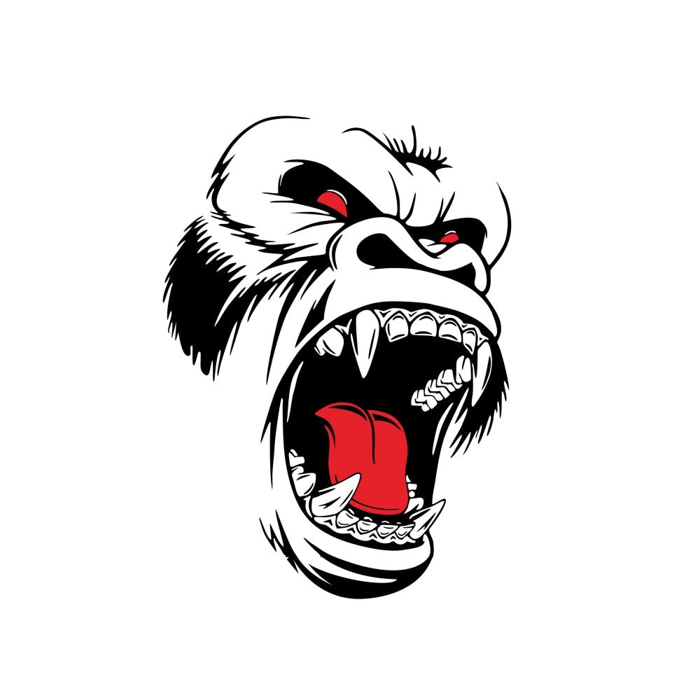 Angry Gorilla 'Head' Vinyl Car Sticker
