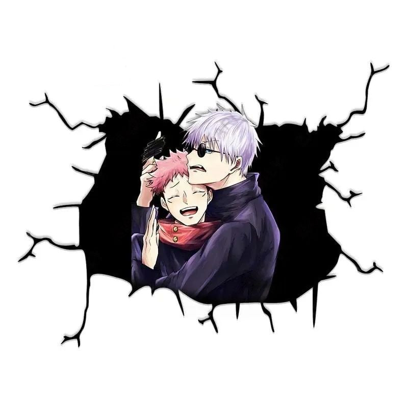 Jujutsu Kaisen 'Itadori and Gojo | Hugging' Car Window Vinyl Sticker