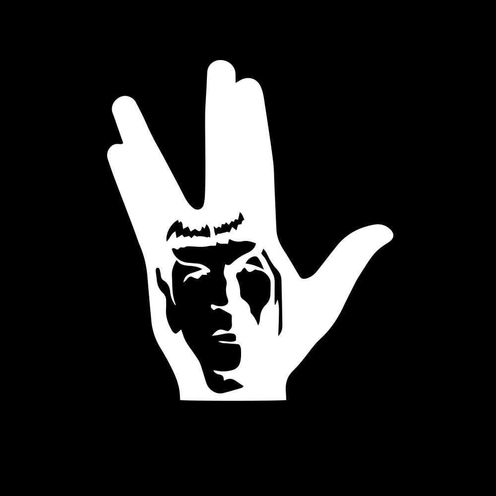 Star Trek 'Spock Face | Vulcan Salute' Vinyl Car Sticker