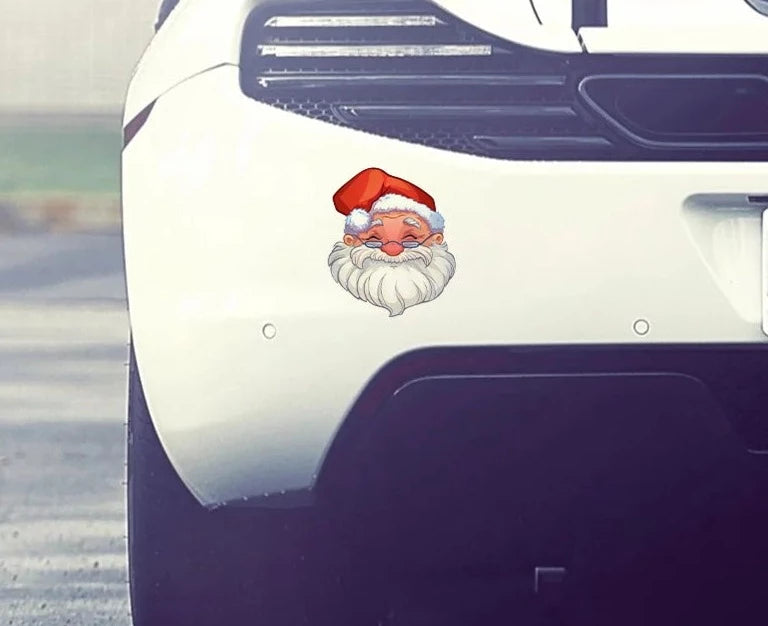 Christmas 'Santa Claus Head | Smiling Face' Vinyl Car Sticker