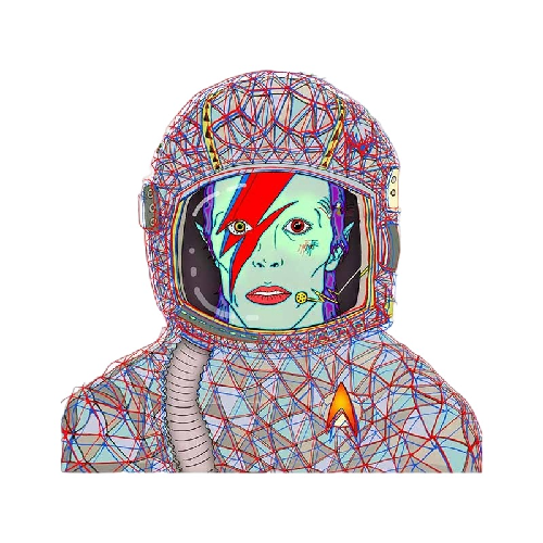 David Bowie 'Star Trek Space Suit' Vinyl Car Sticker