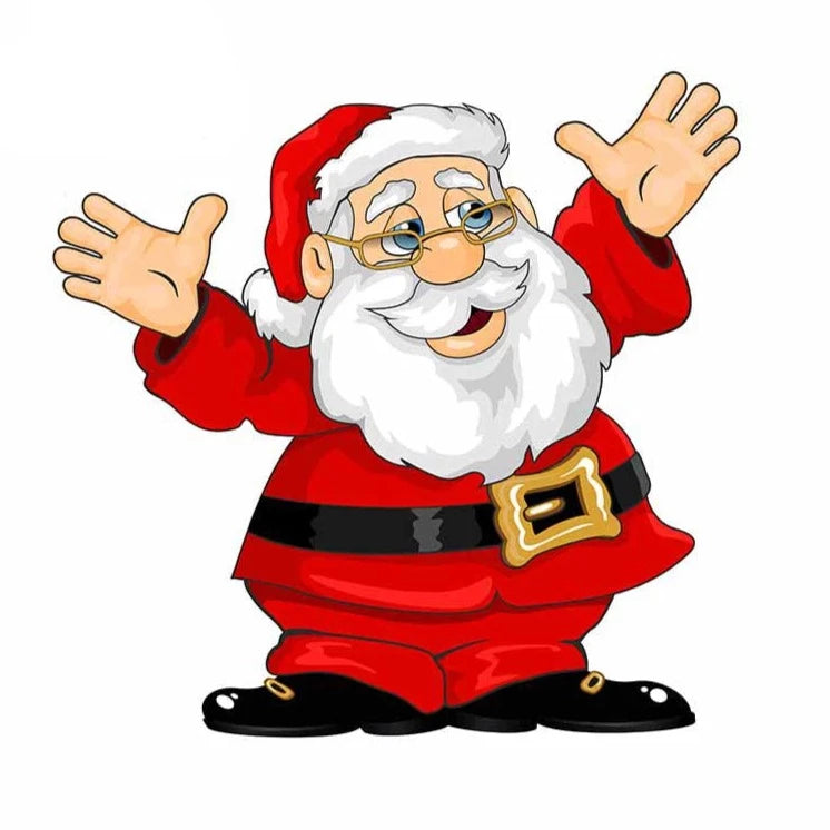 Christmas 'Santa Claus | Raised Hands' Vinyl Car Sticker