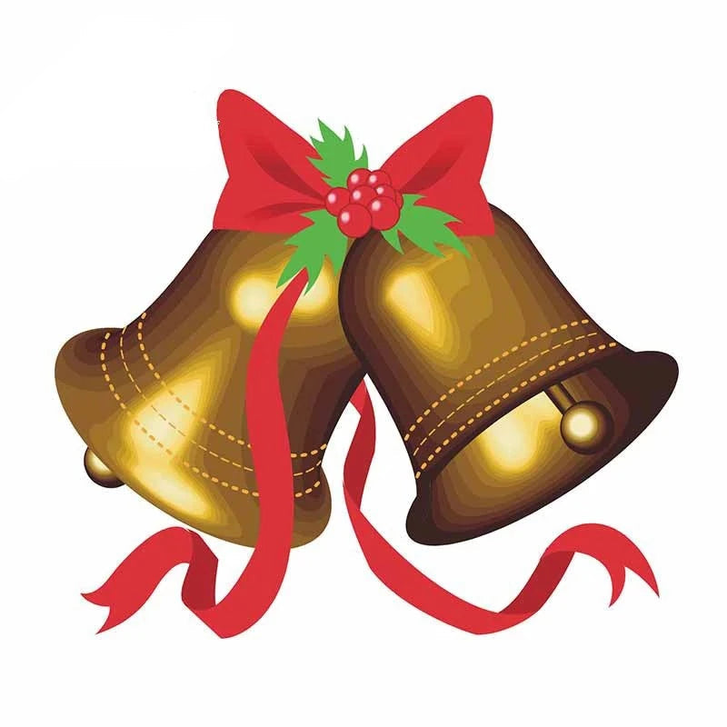 Christmas Bells 'Festive' Vinyl Car Sticker