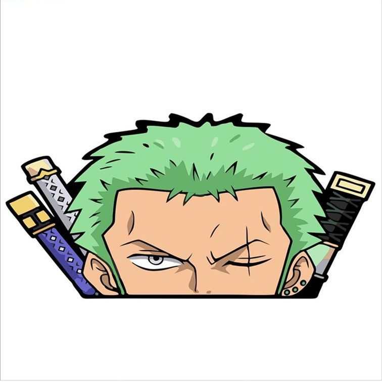 One Piece 'Roronoa Zoro | Serious' Vinyl Car Peeker Sticker