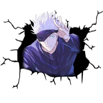 Jujutsu Kaisen 'Gojo Peeking | Blue' Car Window Vinyl Sticker
