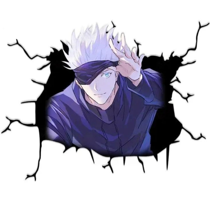 Jujutsu Kaisen 'Gojo Peeking | Blue' Car Window Vinyl Sticker