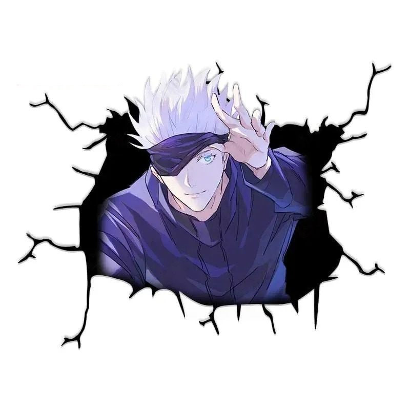 Jujutsu Kaisen 'Gojo Peeking | Blue' Car Window Vinyl Sticker